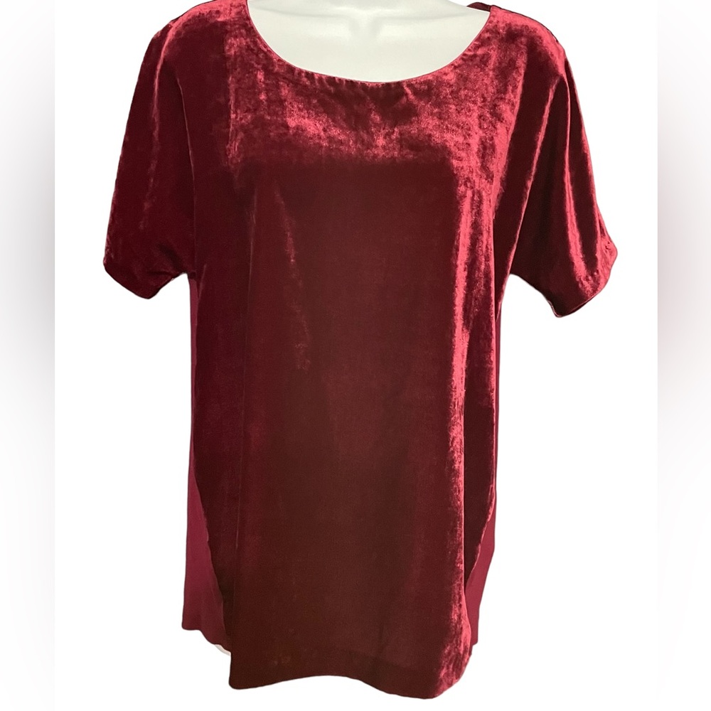 Womens velvet top Lucky Brand M